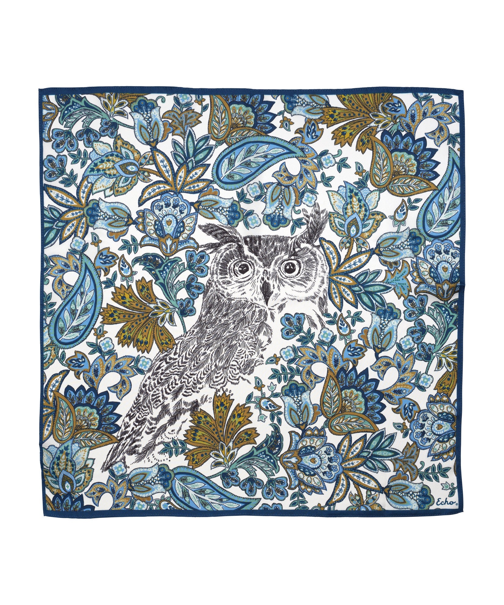 Flaco Silk Bandana in color navy