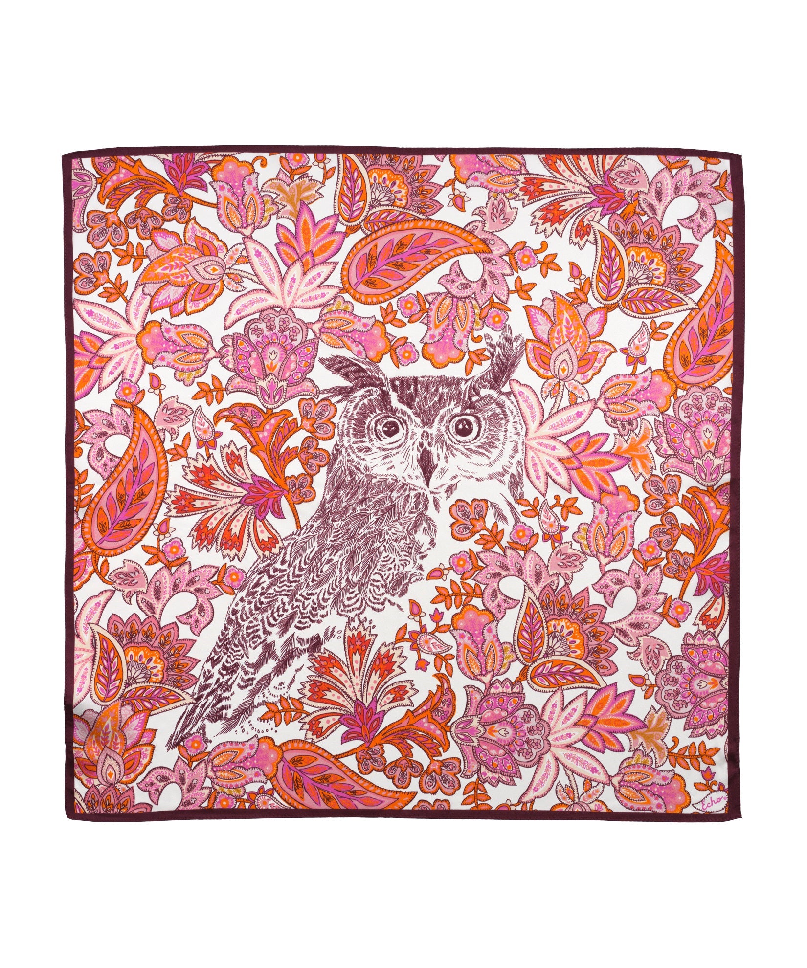 Flaco Silk Bandana in color rose violet