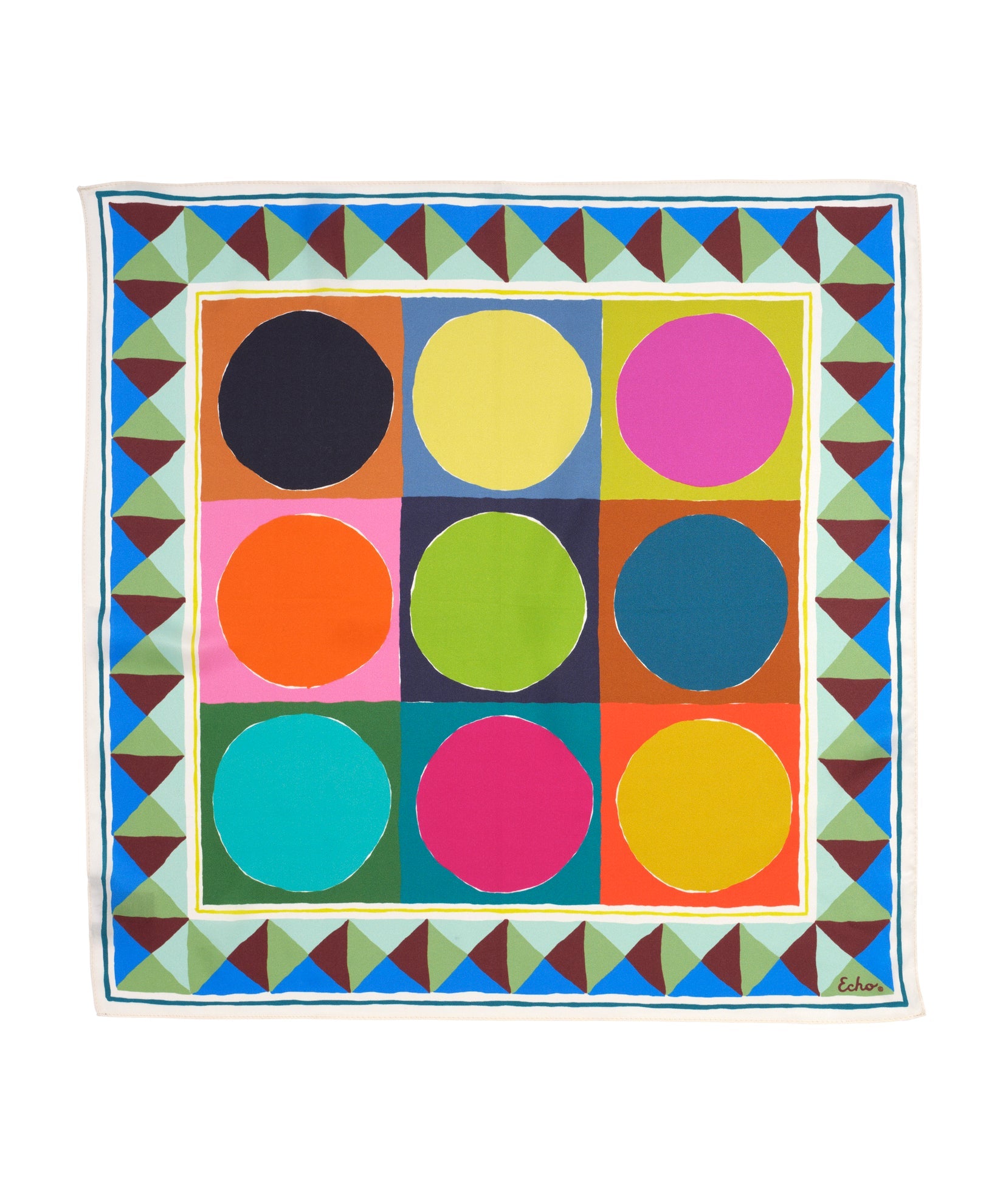 Painted Dots Silk Bandana in color multi