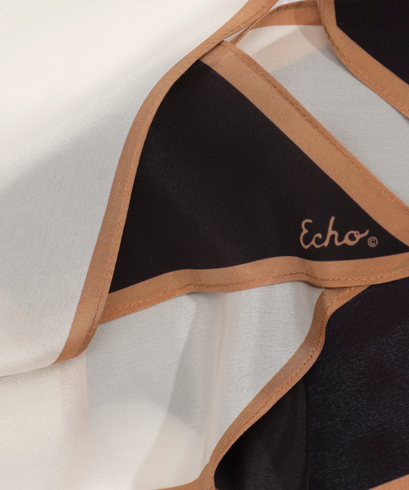 Colorblock Silk Bias Scarf