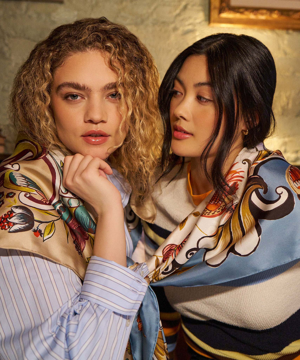 Park Stroll 35" Silk Square Scarf