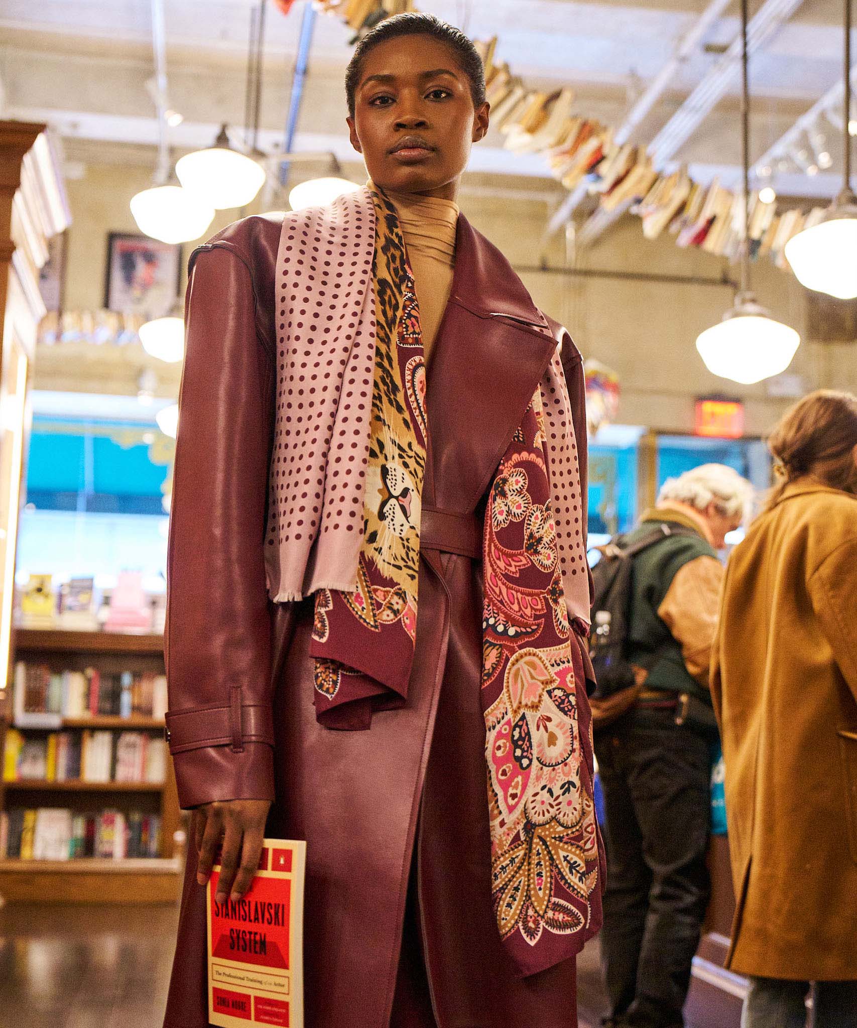 Snow Leopard Silk Wrap