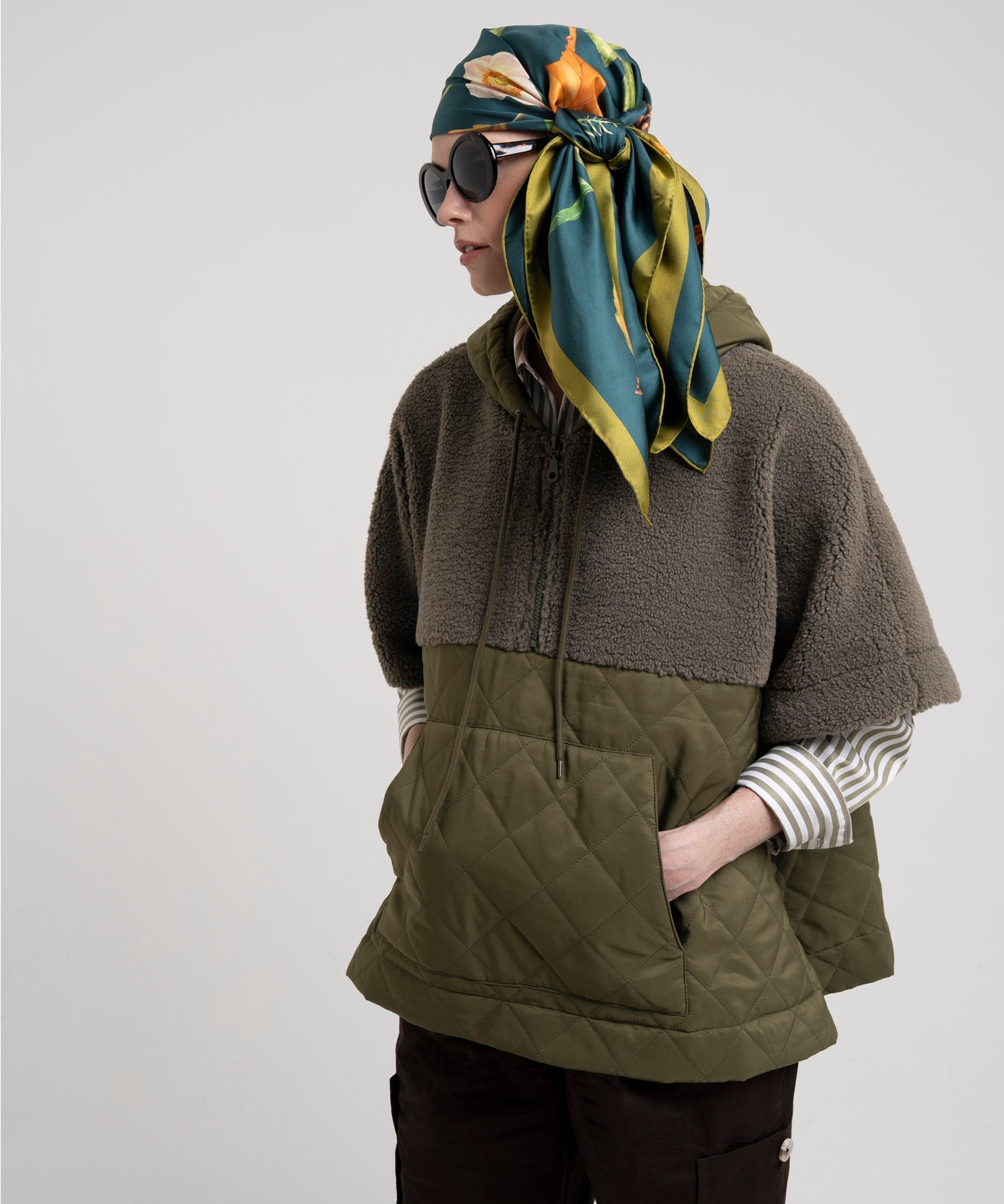 The Botanists 35" Silk Square Scarf