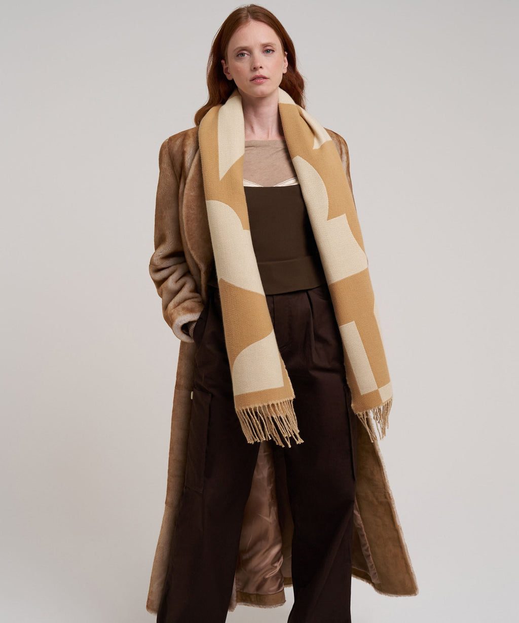 Geo Double Face Jacquard Scarf