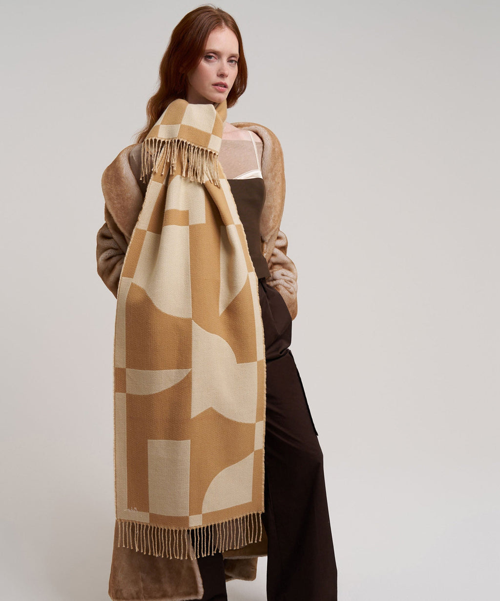 Geo Double Face Jacquard Scarf