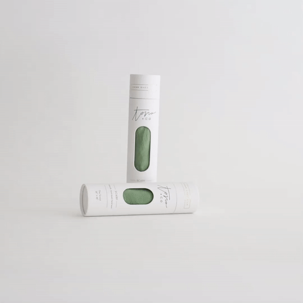 'The Classic' Washable Silk Scarf in Fern