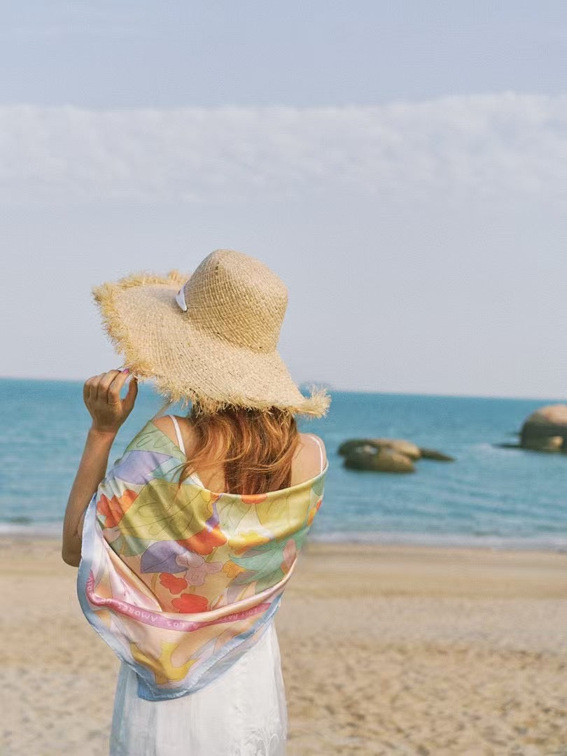 "I Am My Own Muse by Frida" Large Silk Scarf