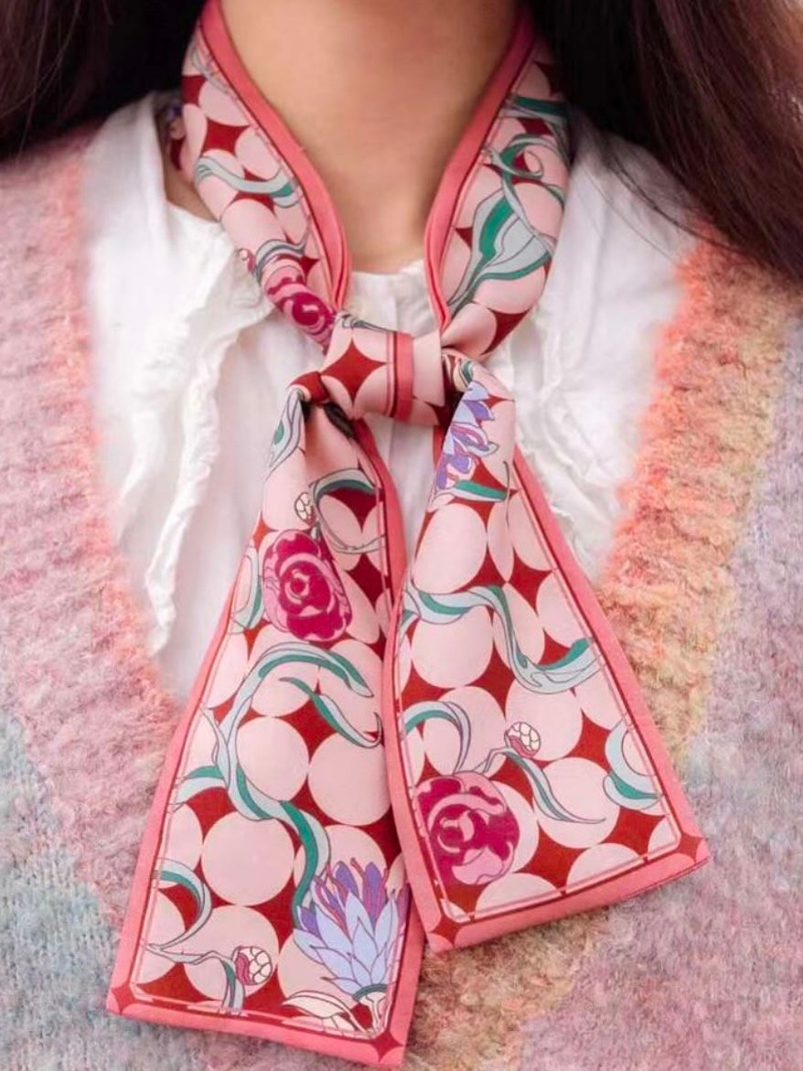 "Dream" Silk Twill Neck Bow - Sakura Pink