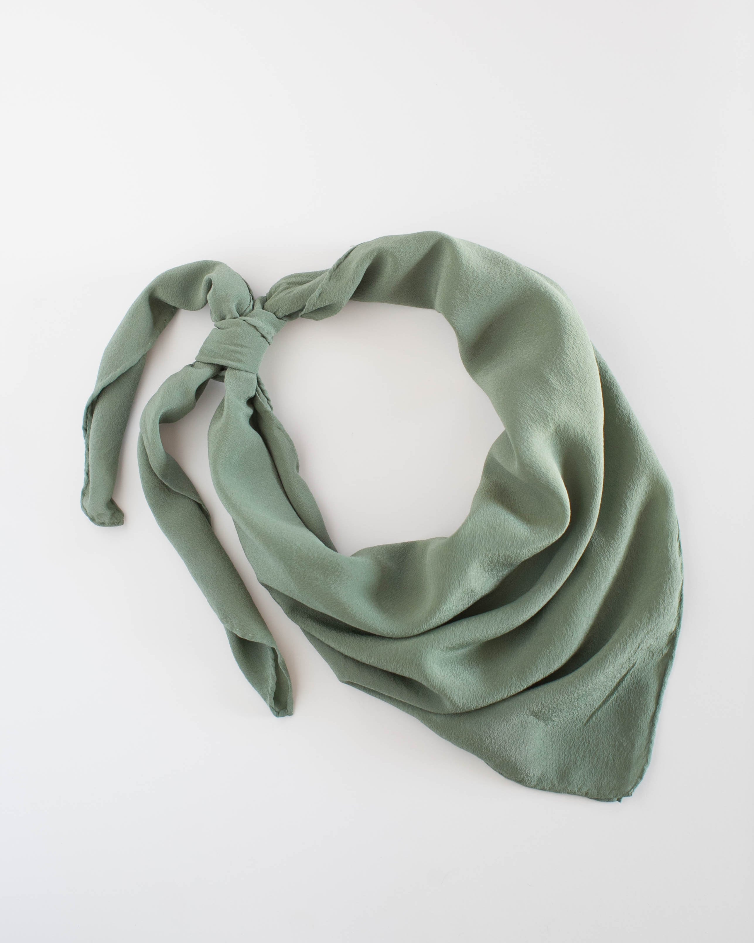 'The Classic' Washable Silk Scarf in Fern