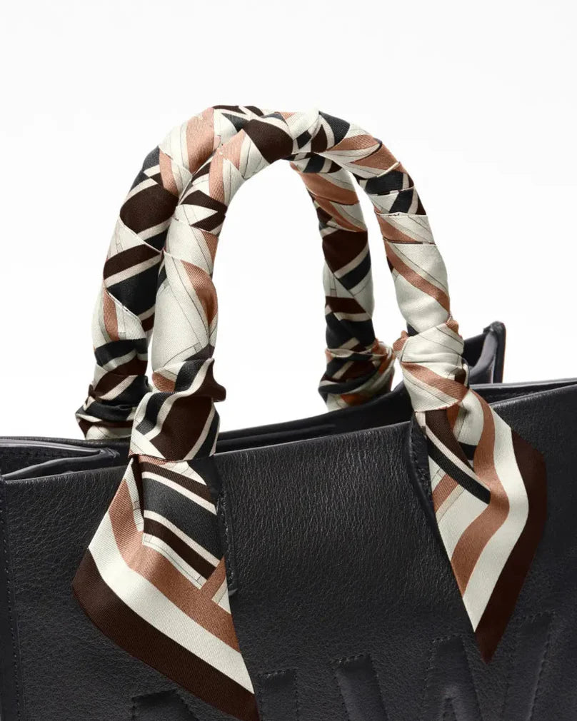 Lost Pattern x Leatherology Silk Twill Skinny Scarf - Neutral