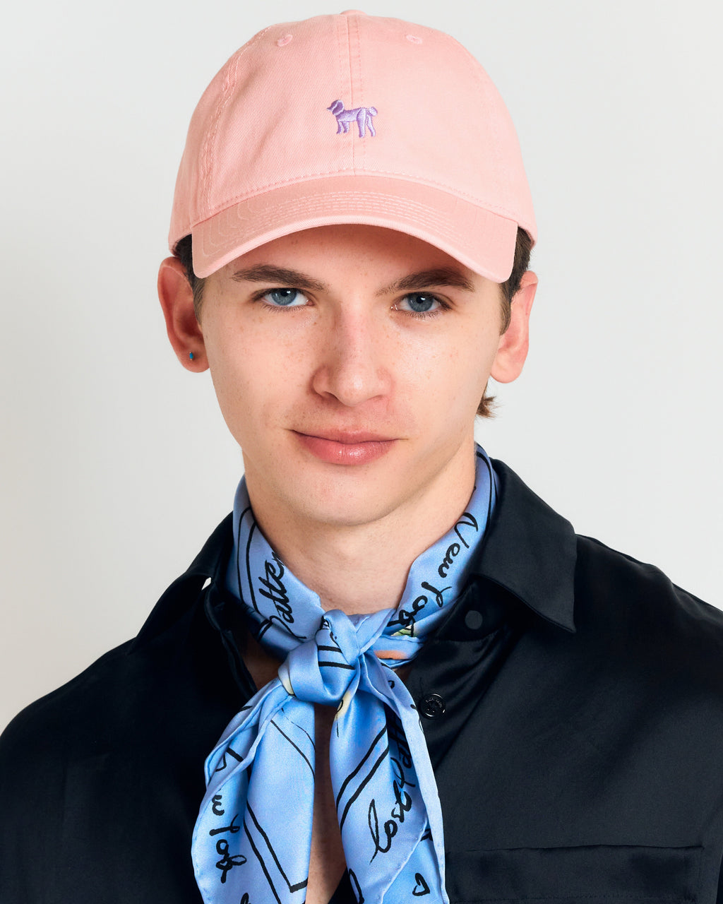 "New York in Sketches" Silk Scarf - Blue