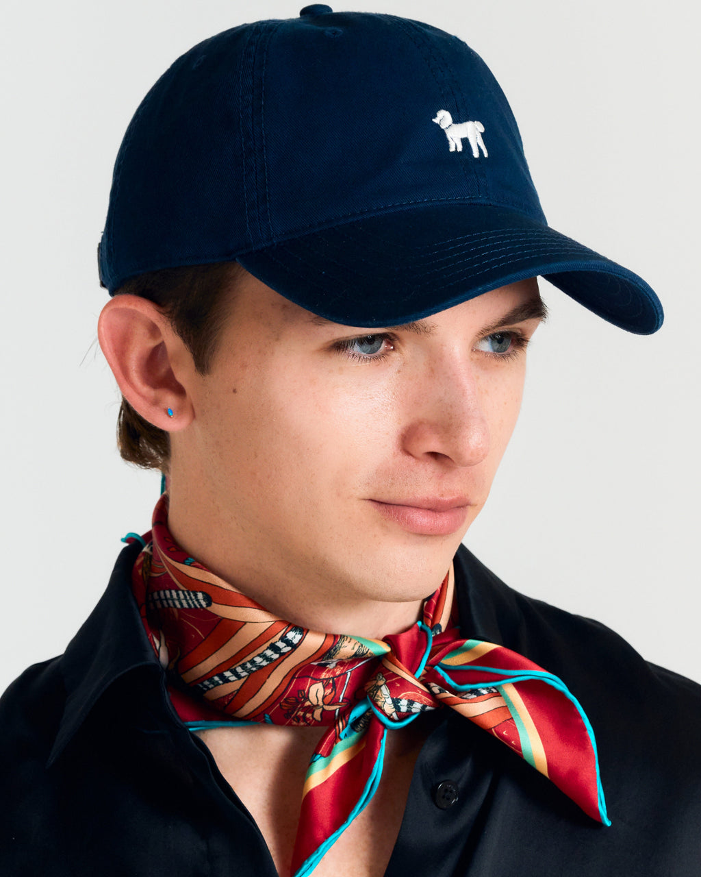 "Madagascar" Silk Bandana - Red