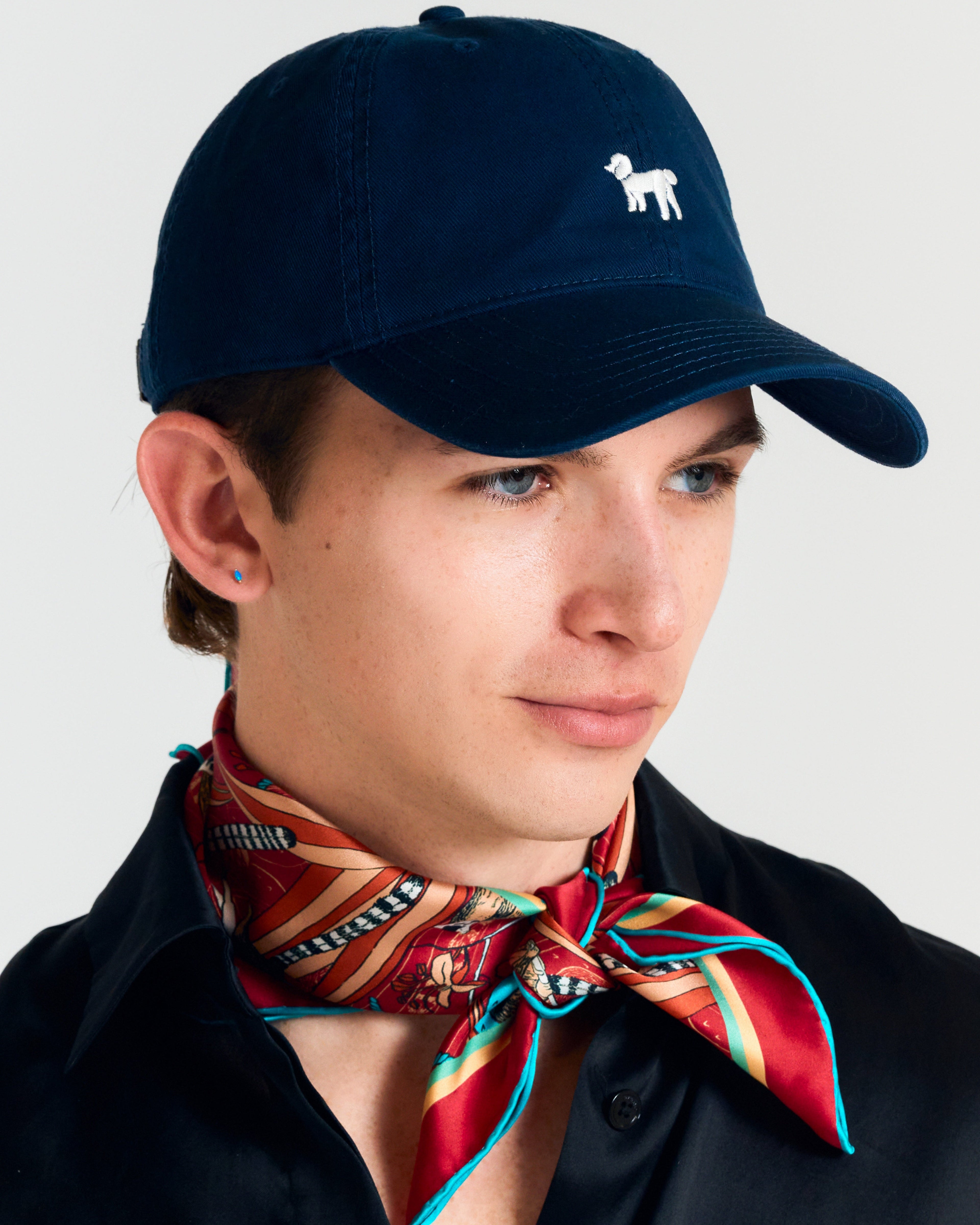 "Madagascar" Silk Bandana - Red