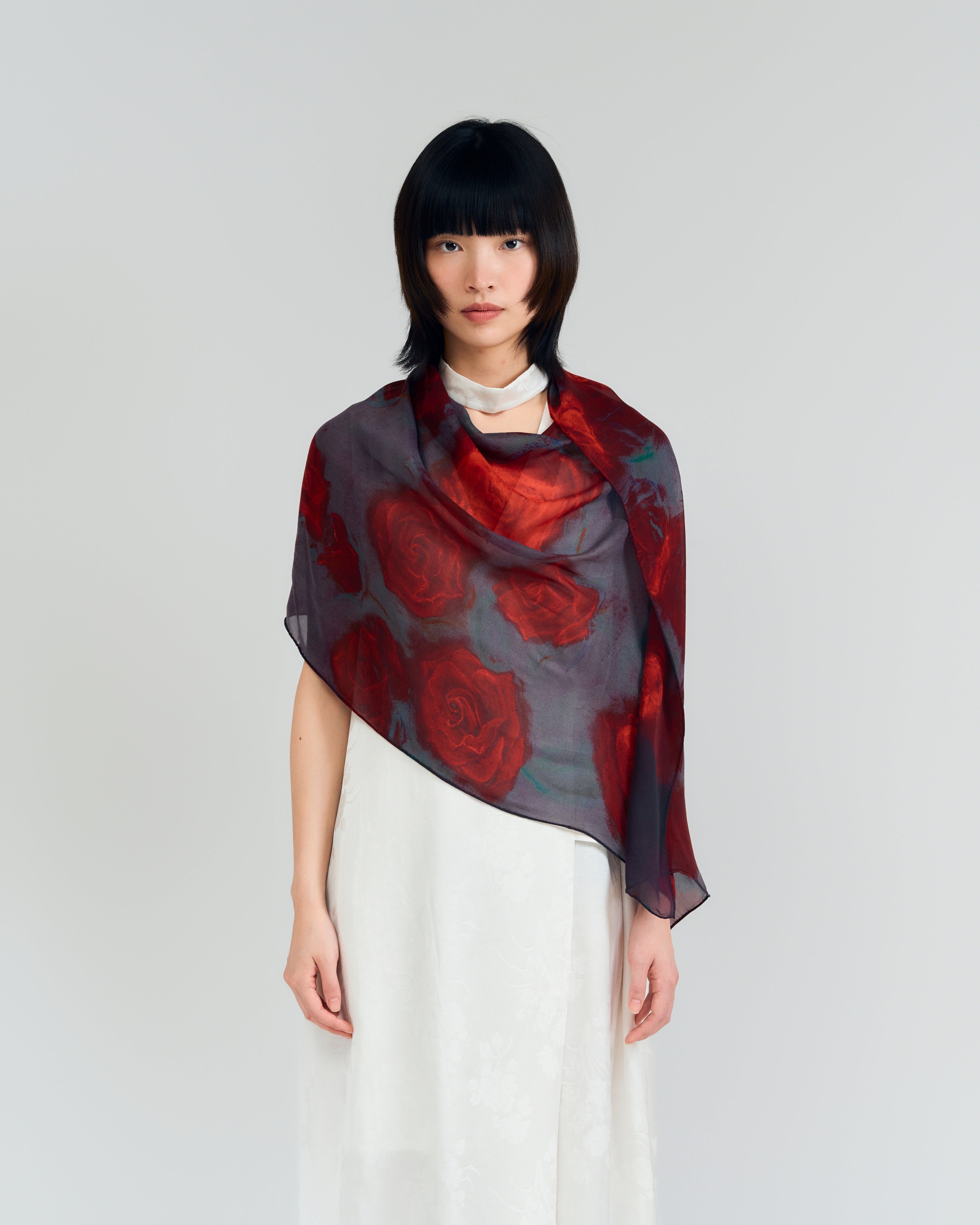 "La Rosa" Silk Shawl