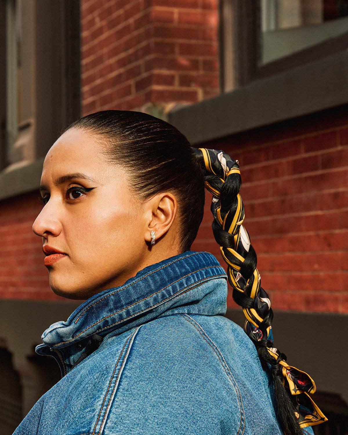 "Dream" Silk Twill Neck Bow - Black