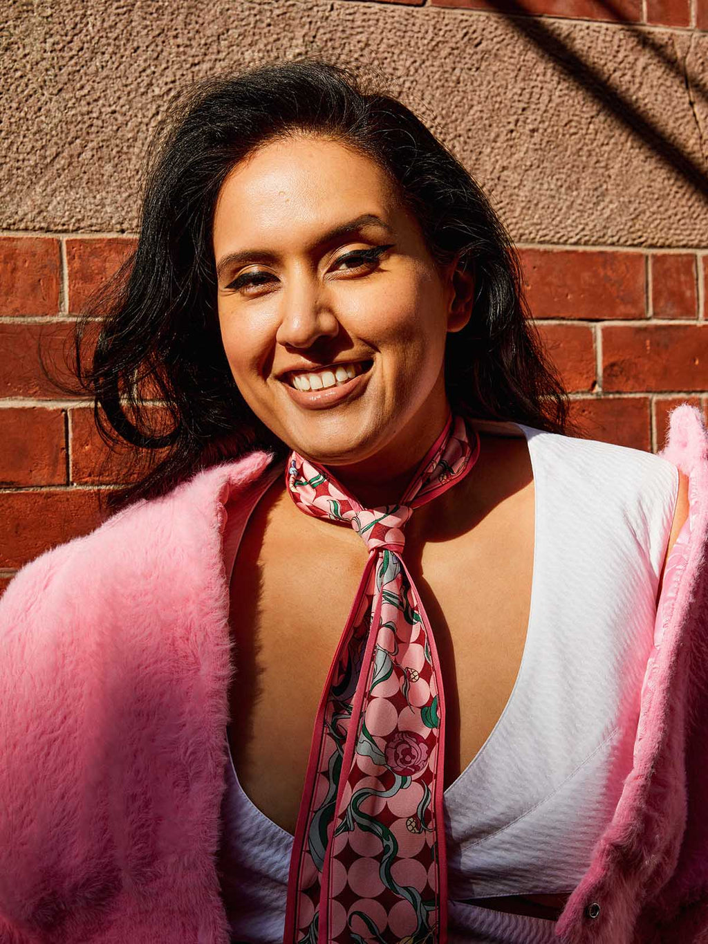 "Dream" Silk Twill Neck Bow - Sakura Pink