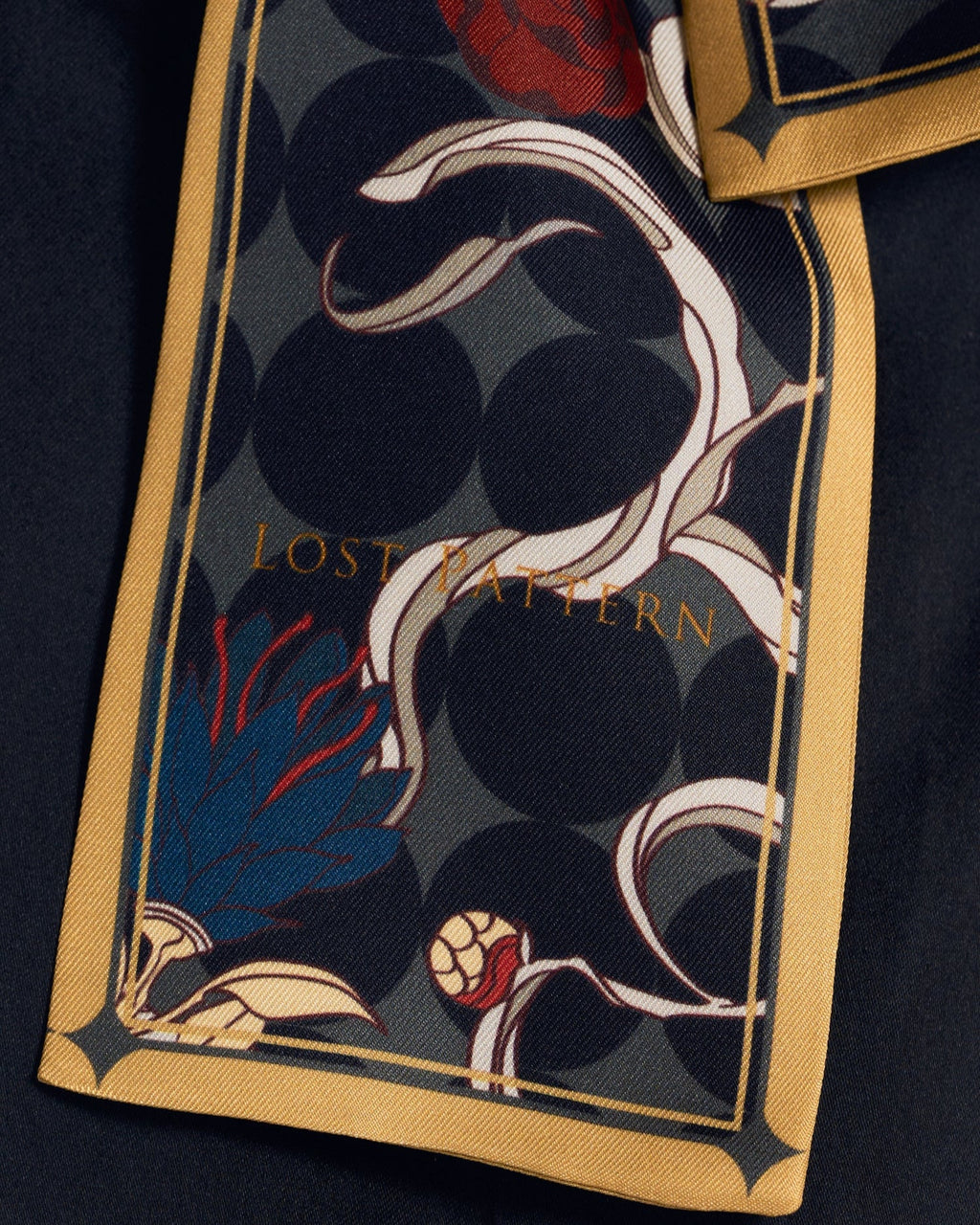 "Dream" Silk Twill Neck Bow - Black