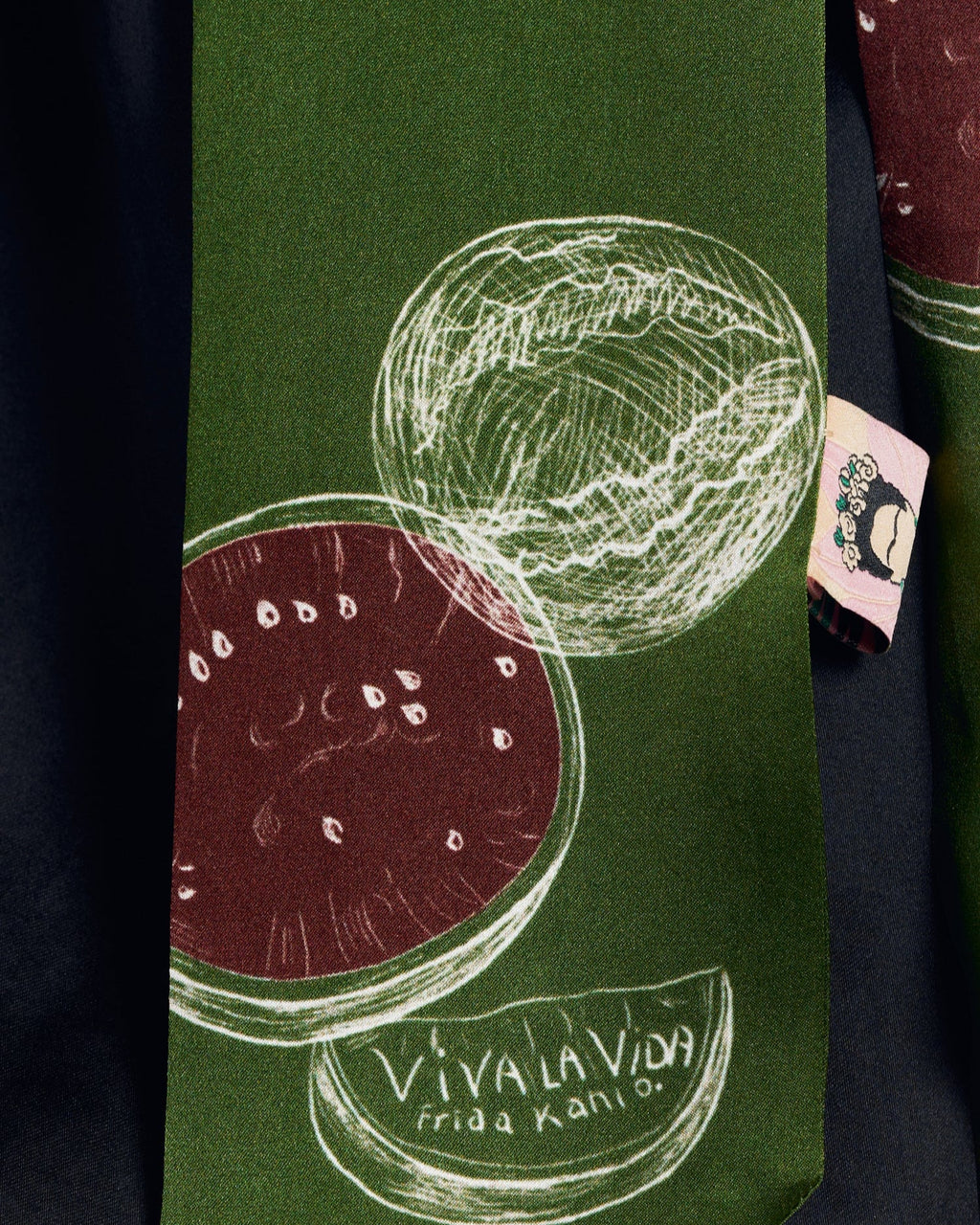 “Viva la Vida” Silk Neck Bow - Olive Green