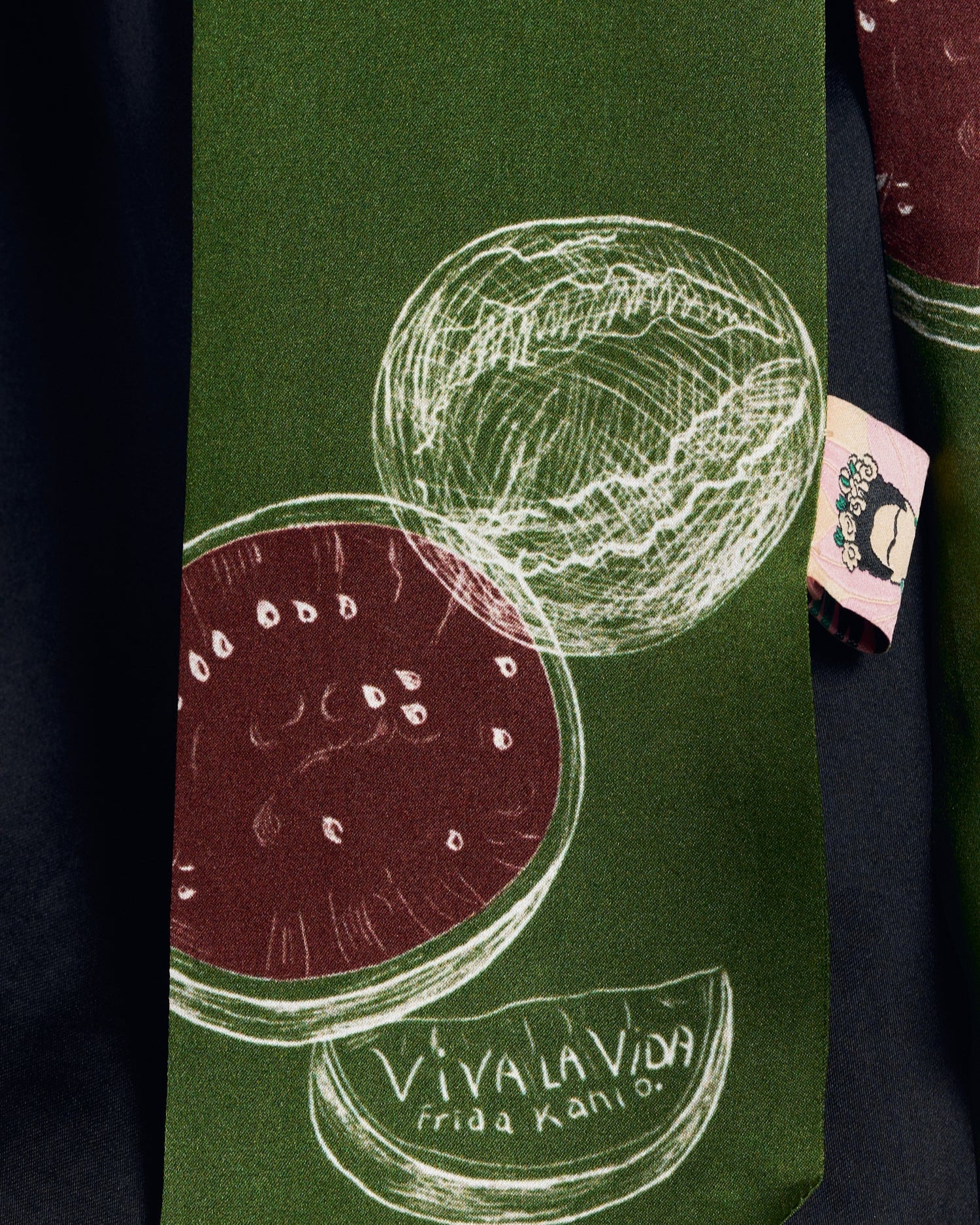 “Viva la Vida” Silk Neck Bow - Olive Green