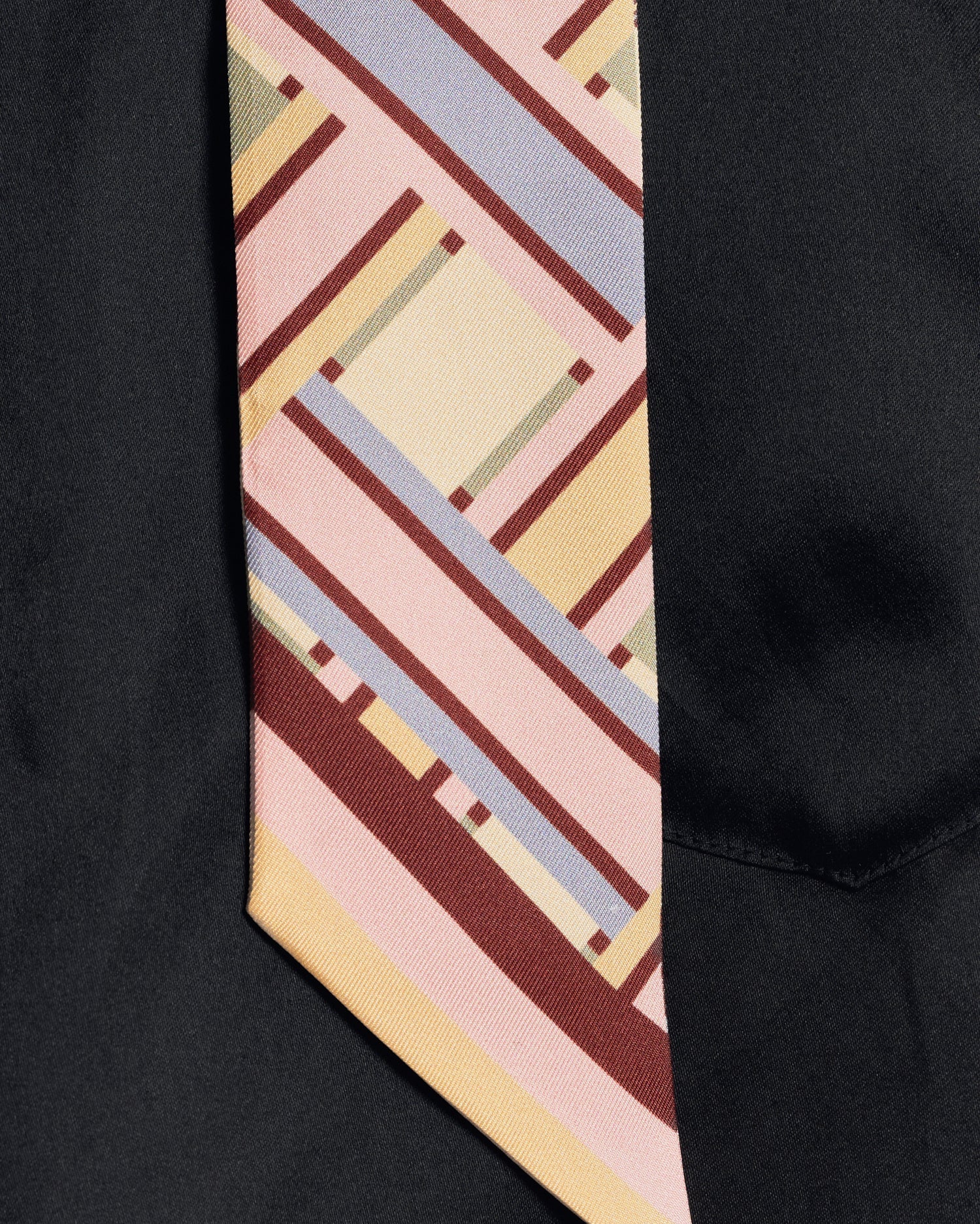 Lost Pattern x Leatherology Silk Twill Skinny Scarf - Pastel