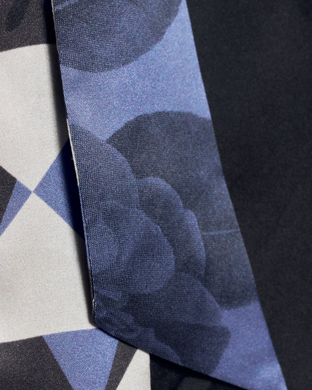 "Prism" Silk Skinny Scarf -  blue