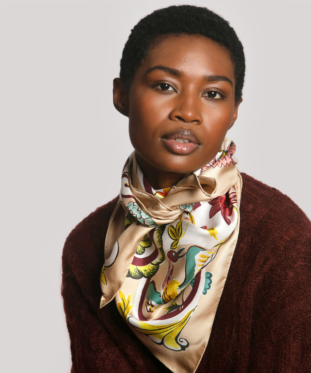 Park Stroll 35" Silk Square Scarf