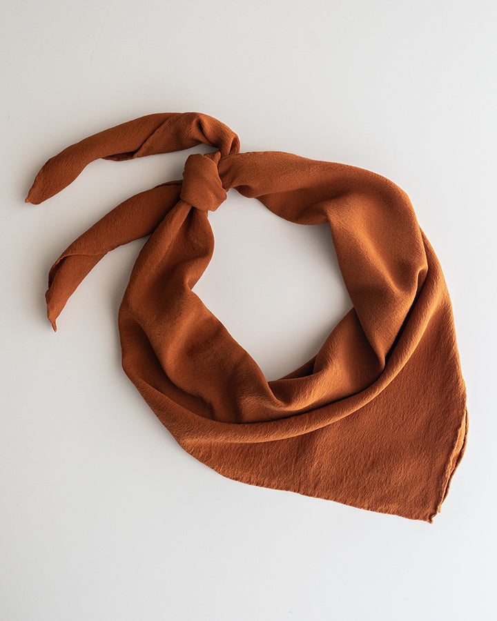 'The Classic' Washable Silk Scarf in Rust
