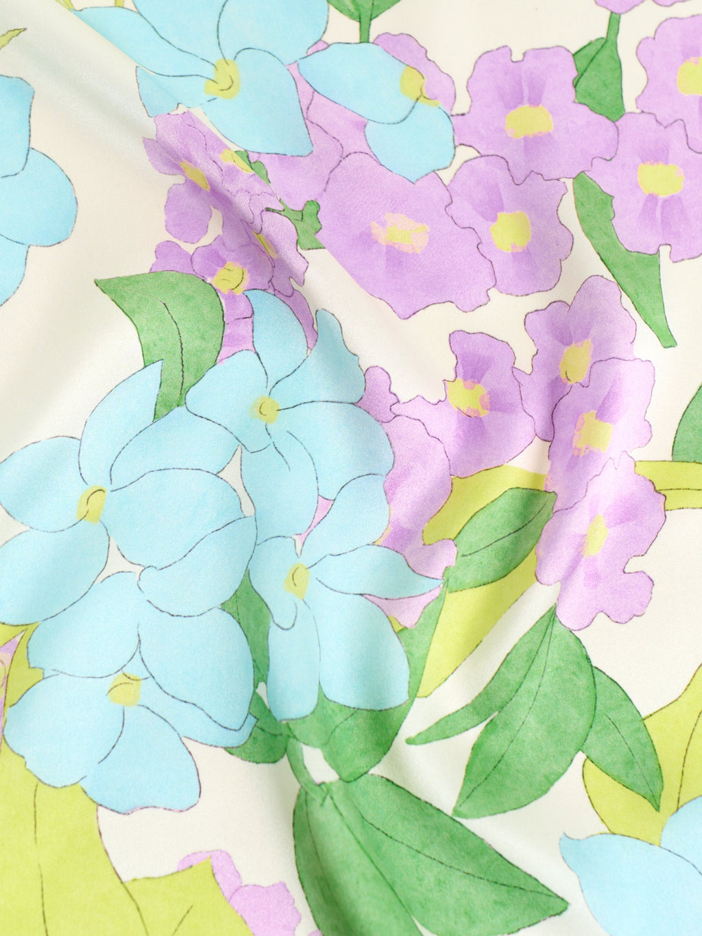 "Rosebay" Silk Bandana Scarf - Pink & Blue