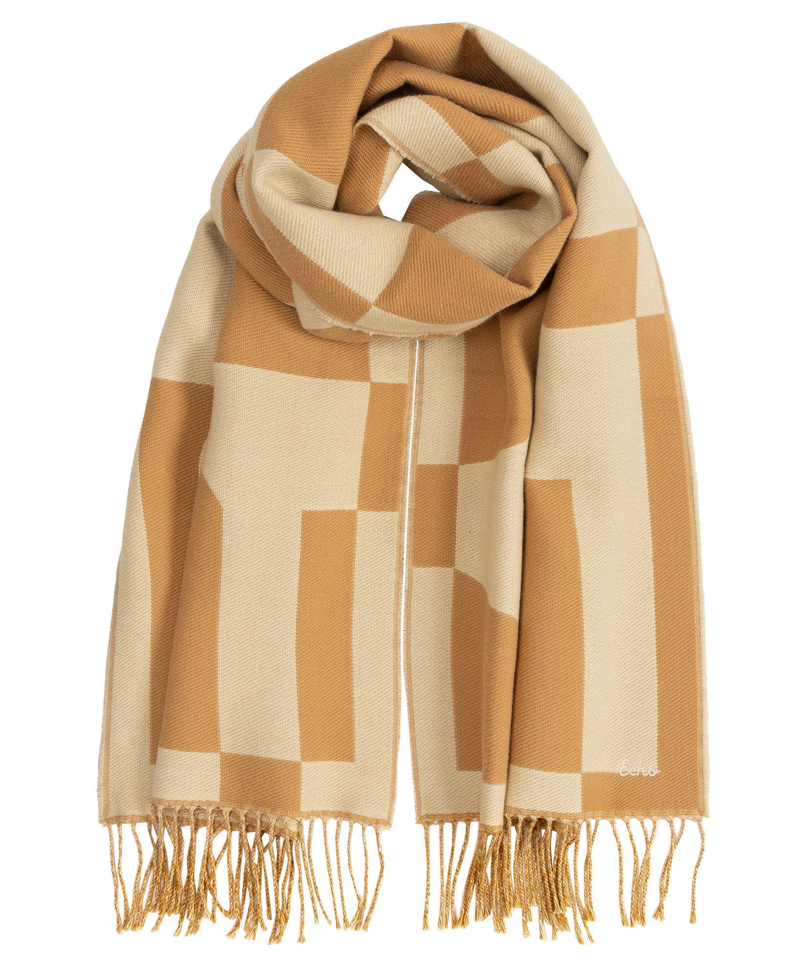 Geo Double Face Jacquard Scarf