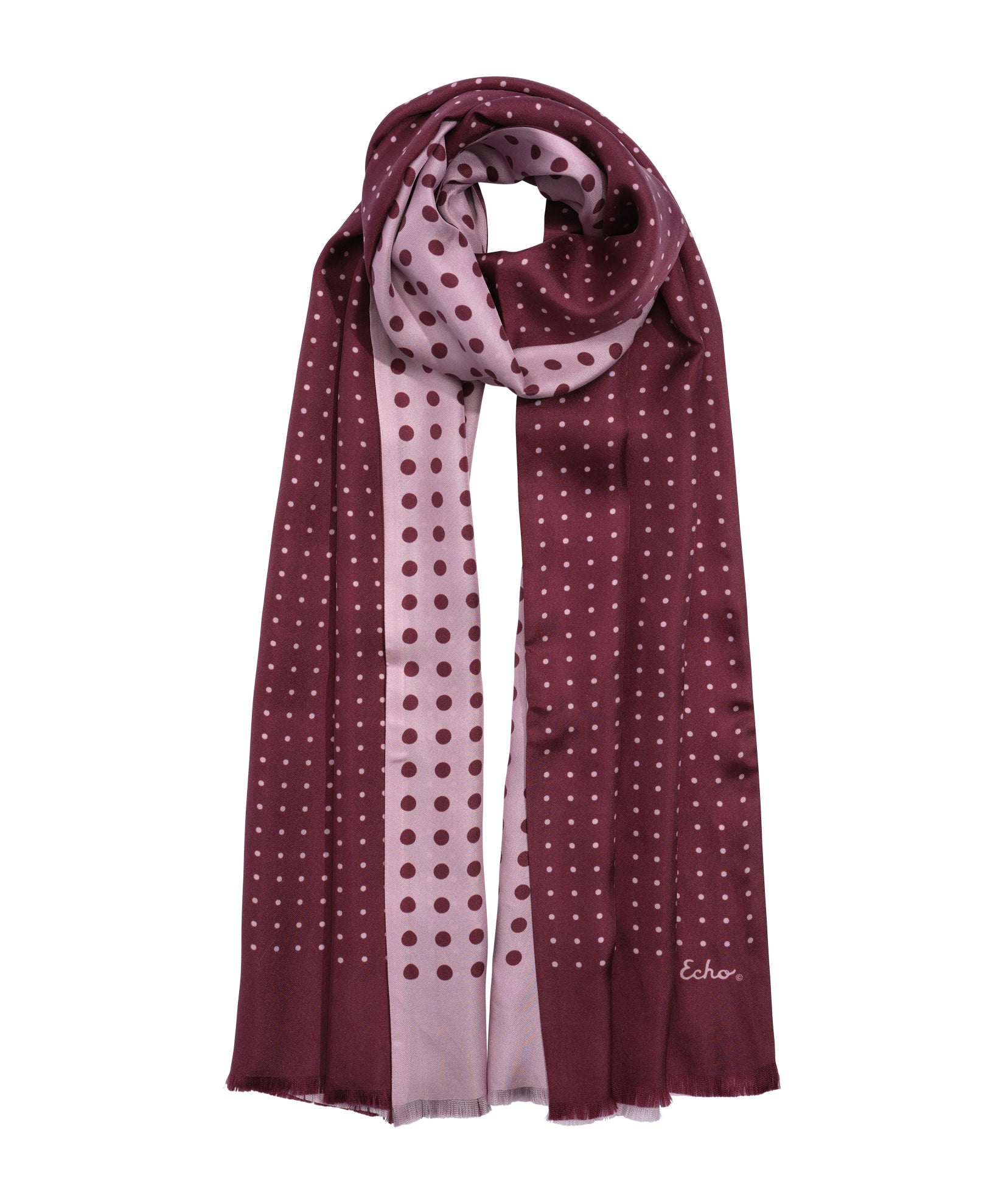 Tubular Dot Scarf in color fig