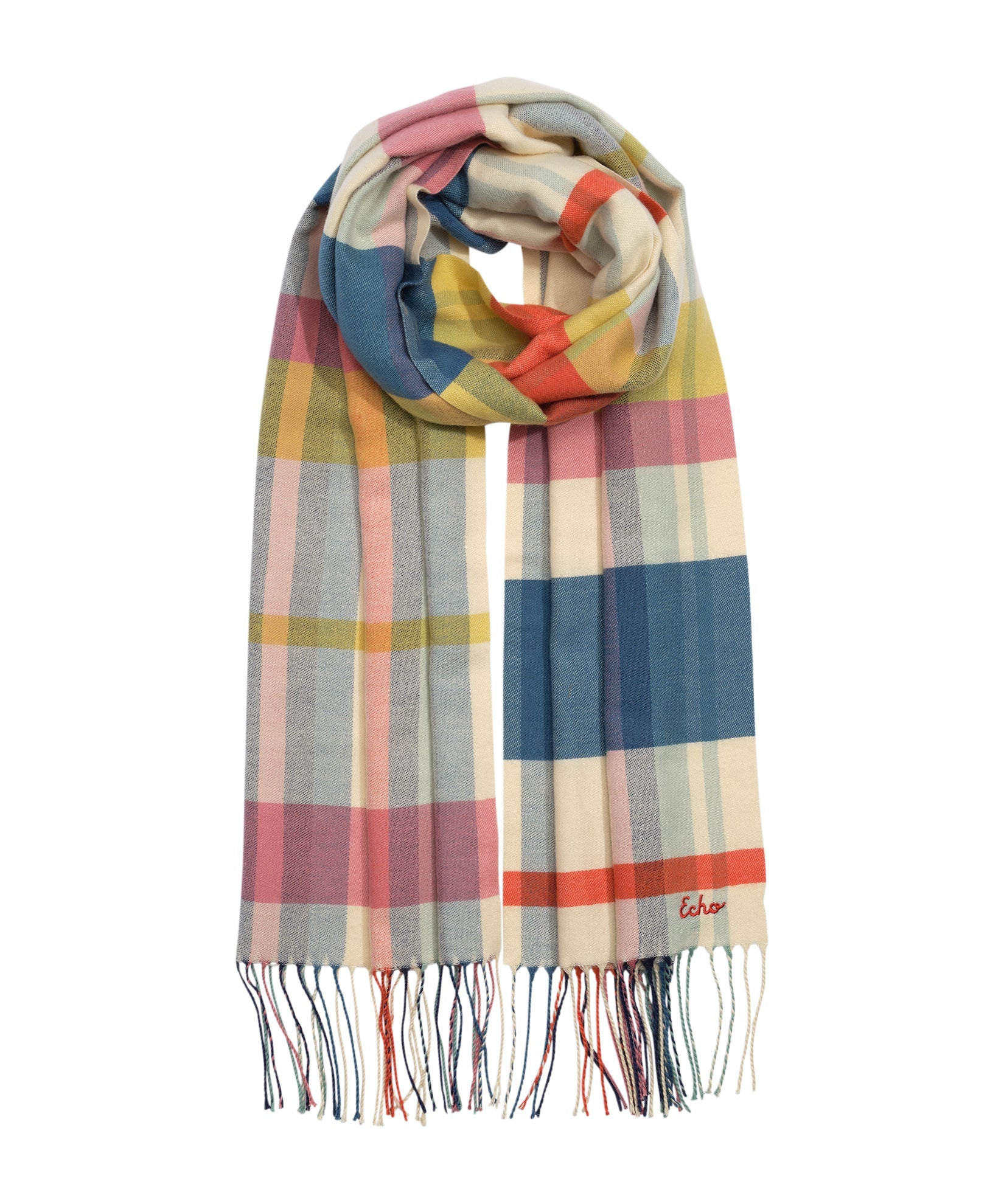 Central Park Plaid Scarf in color multi